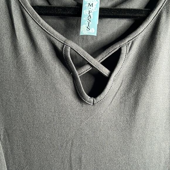 M. Fasis Dark Gray Ruching Tank Top Size Large - Picture 4 of 8